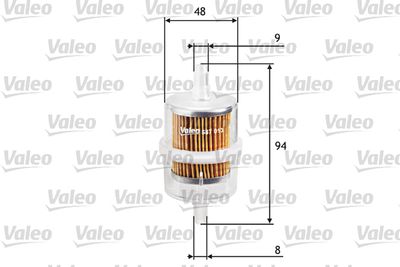 587013 VALEO Топливный фильтр