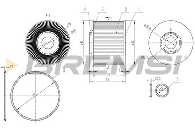 FE0343 BREMSI Топливный фильтр