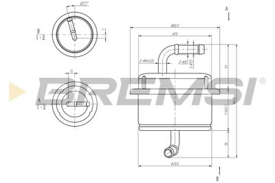 FE1893 BREMSI Топливный фильтр