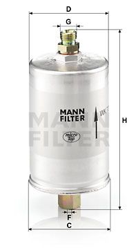 WK726 MANN-FILTER Топливный фильтр