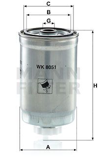 WK8051 MANN-FILTER Топливный фильтр