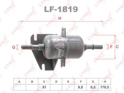 LF1819 LYNXauto Топливный фильтр