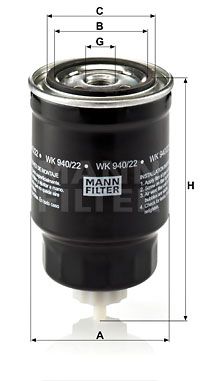 WK94022 MANN-FILTER Топливный фильтр