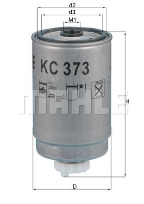KC373 MAHLE Топливный фильтр