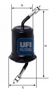 3176400 UFI Топливный фильтр