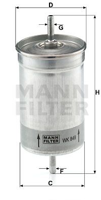 WK849 MANN-FILTER Топливный фильтр