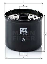 P917x MANN-FILTER Топливный фильтр