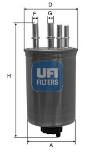 2413000 UFI Топливный фильтр