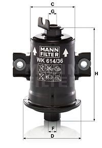 WK61436x MANN-FILTER Топливный фильтр