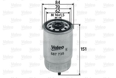 587735 VALEO Топливный фильтр