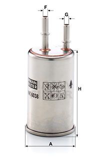WK6038 MANN-FILTER Топливный фильтр