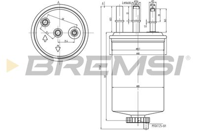 FE0828 BREMSI Топливный фильтр