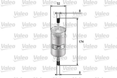 587020 VALEO Топливный фильтр