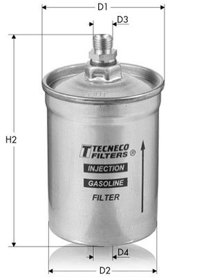 IN87 TECNECO FILTERS Топливный фильтр