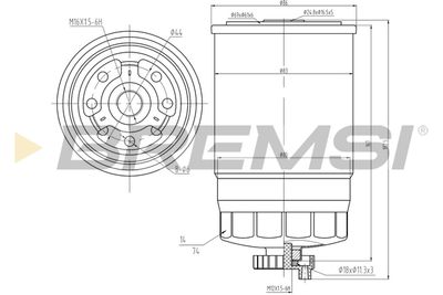 FE0049 BREMSI Топливный фильтр