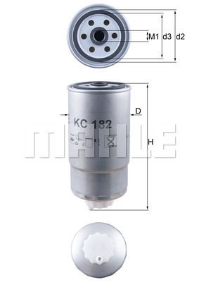 KC182 MAHLE Топливный фильтр