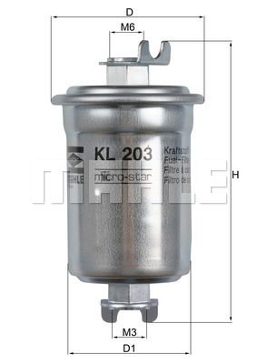 KL203 MAHLE Топливный фильтр