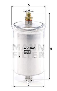 WK845 MANN-FILTER Топливный фильтр