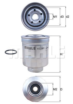 KC389D MAHLE Топливный фильтр