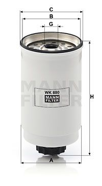 WK880 MANN-FILTER Топливный фильтр