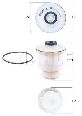 KX573D KNECHT Топливный фильтр