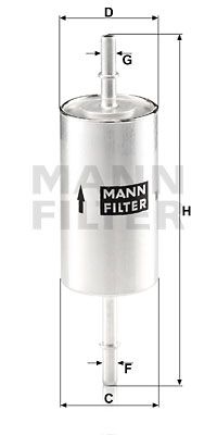 WK5121 MANN-FILTER Топливный фильтр