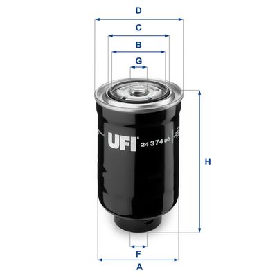 2437400 UFI Топливный фильтр