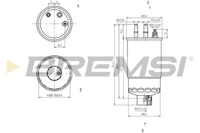 FE0158 BREMSI Топливный фильтр