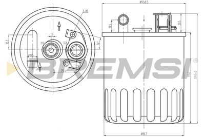 FE0368 BREMSI Топливный фильтр