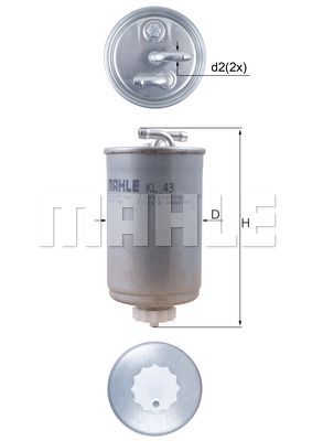 KL43 MAHLE Топливный фильтр