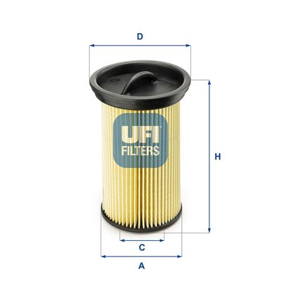 2600500 UFI Топливный фильтр