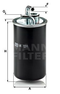 WK7221 MANN-FILTER Топливный фильтр