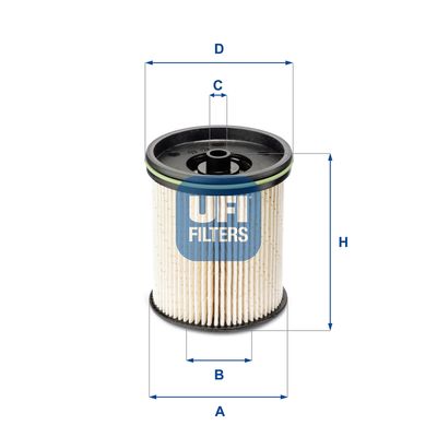 2612200 UFI Топливный фильтр
