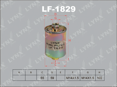 LF1829 LYNXauto Топливный фильтр