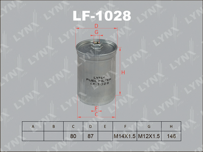 LF1028 LYNXauto Топливный фильтр
