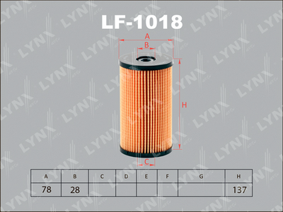 LF1018 LYNXauto Топливный фильтр