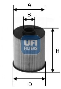 2607700 UFI Топливный фильтр