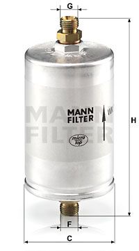 WK7263 MANN-FILTER Топливный фильтр