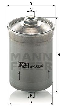 WK8306 MANN-FILTER Топливный фильтр