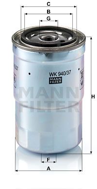 WK94037x MANN-FILTER Топливный фильтр