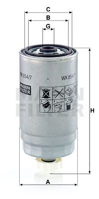 WK8547 MANN-FILTER Топливный фильтр