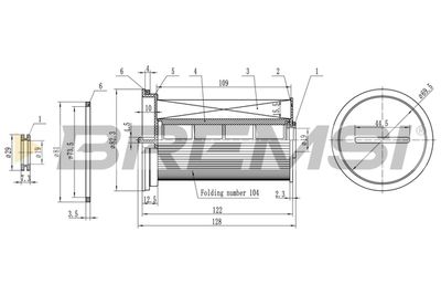 FE0768 BREMSI Топливный фильтр