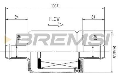 FE0330 BREMSI Топливный фильтр