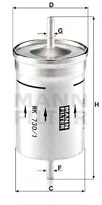 WK7301 MANN-FILTER Топливный фильтр