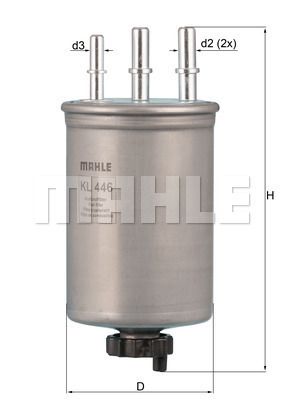 KL446 MAHLE Топливный фильтр