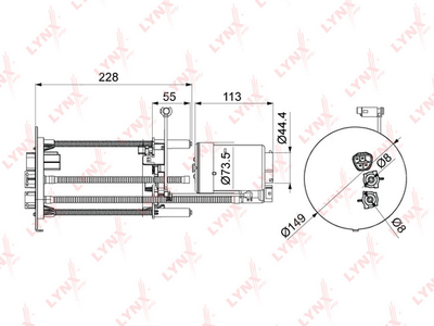 LF1078M LYNXauto Топливный фильтр