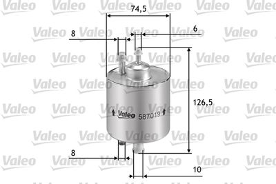 587019 VALEO Топливный фильтр