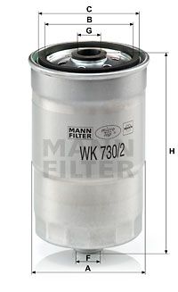 WK7302x MANN-FILTER Топливный фильтр