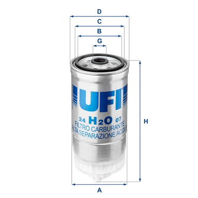 24H2O07 UFI Топливный фильтр
