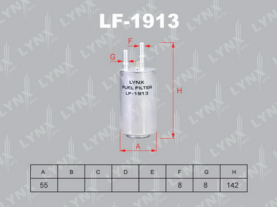 LF1913 LYNXauto Топливный фильтр